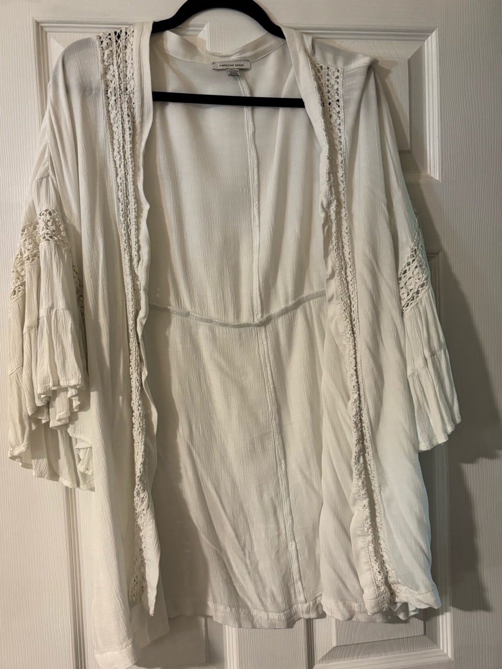 OS American Eagle white kimono bell sleeve top/shirt